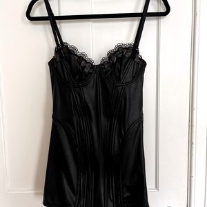 Savage x Fenty Black leather dress